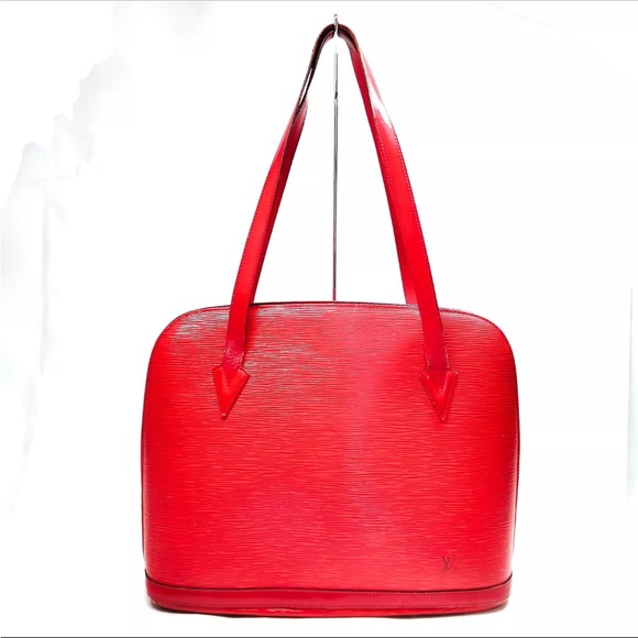 Authentic Louis Vuitton Lussac Red Epi Shoulder Bag - Picture 1 of 13